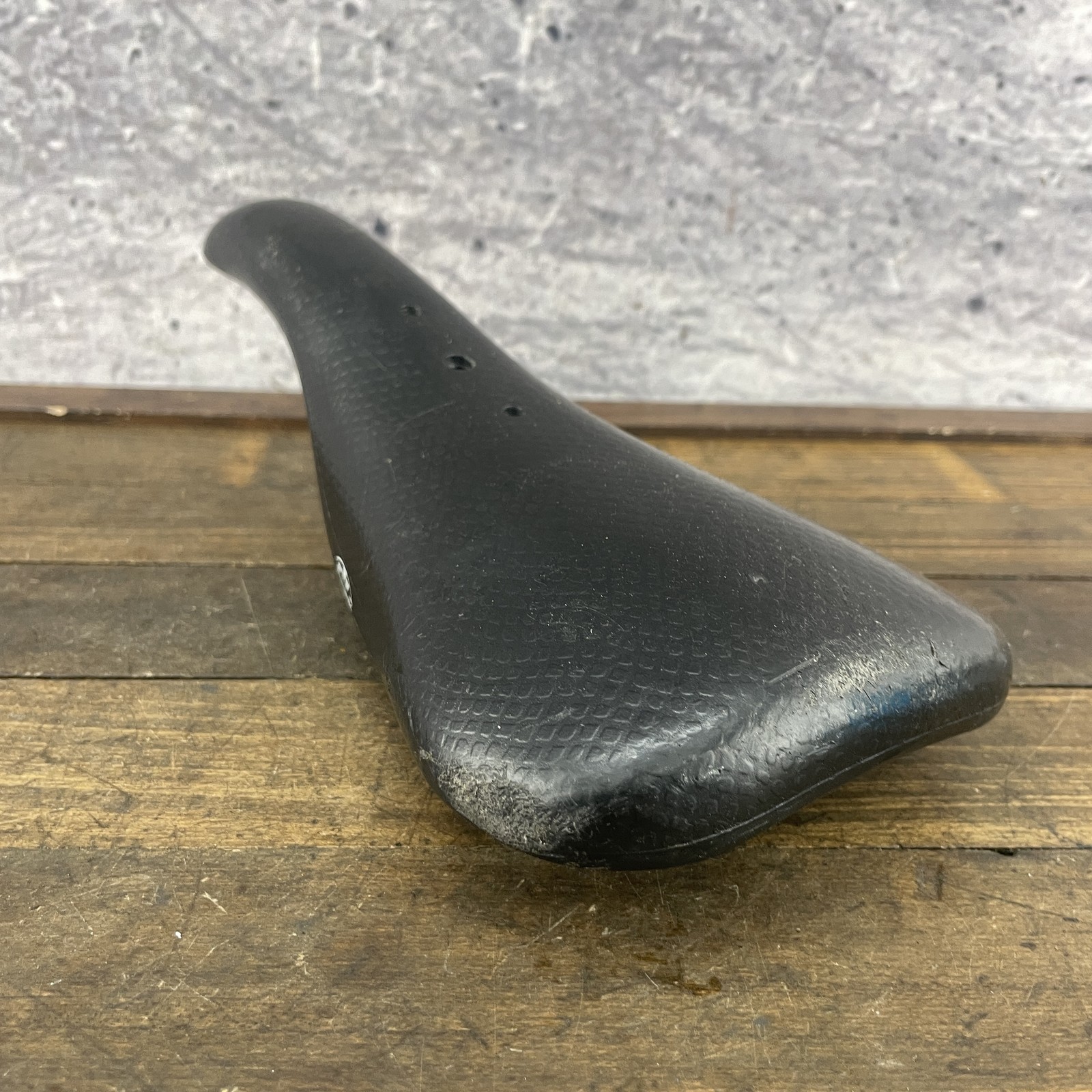 DK BMX Bicycle Saddle Velo 247 Black Seat Vintage Snake Skin Freestyle Bike