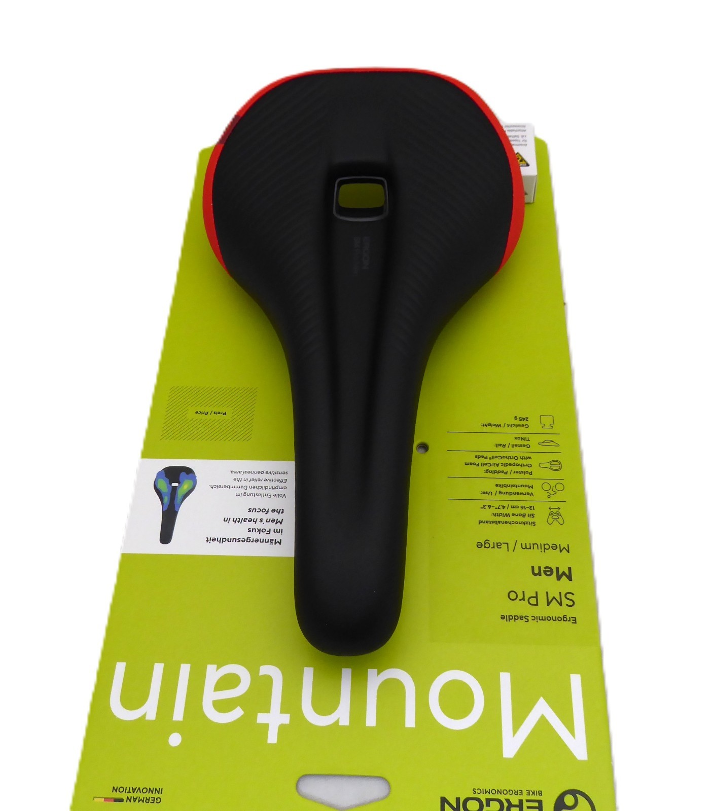 Ergon SM Pro Saddle – Risky Red, Mens, Medium/Large