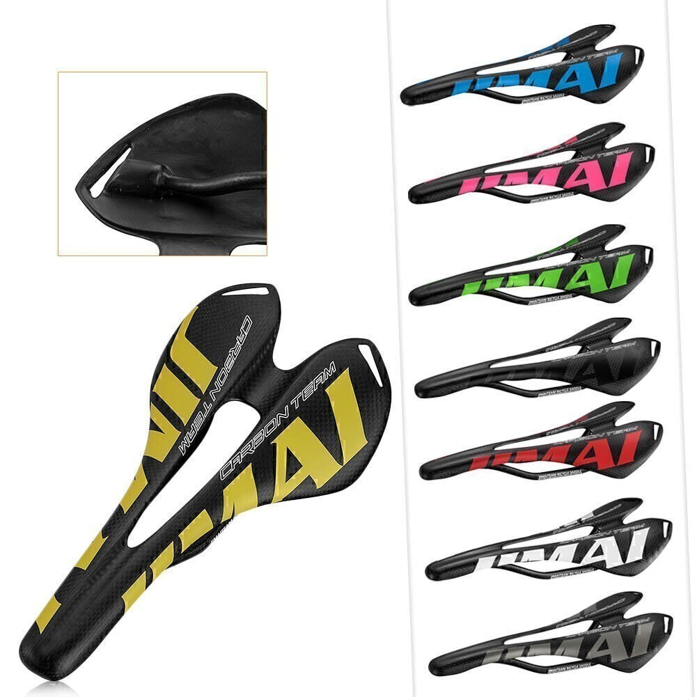 JIMAITEAM Seat Saddle for Road Bicycle MTB Bike 3K Matt Carbon Fiber Bicycle
