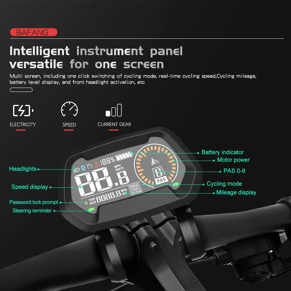 Electric Bike LCD Display DZ43 Indicator for BBS01B BBS02B BBSHD Mid Drive Motor