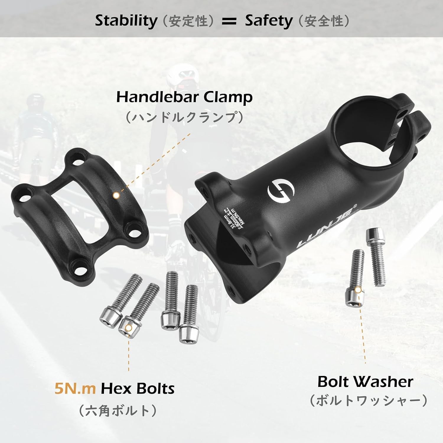 31.8 Bike Stem 7 Degree 60mm 70mm 80mm 90mm Bicycle Handlebar Stem Riser Bar …