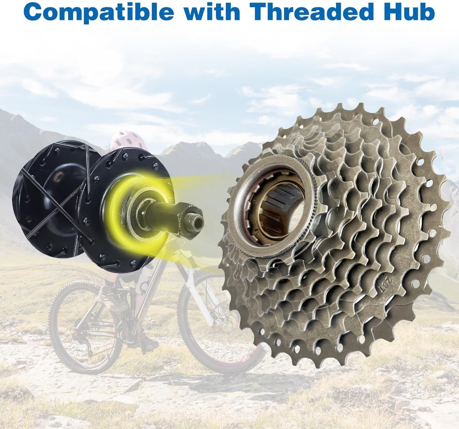 CDH 9 Speed Threaded Flywheel 13-32T Sprocket Bicycle Rotary Multiple Freewheel