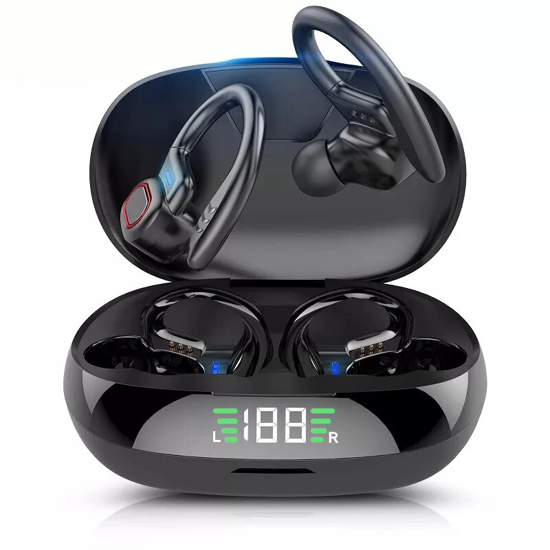 Bluetooth 5.0 Ear hook Wireless Headset Headphones for iPhone Samsung Android