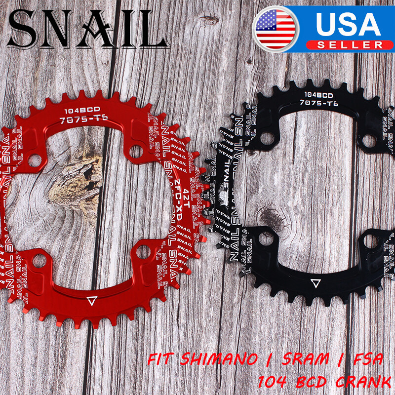 Narrow Wide Chainring 30-52T 104BCD MTB Bike Sprocket Round Oval Chainwheel CNC