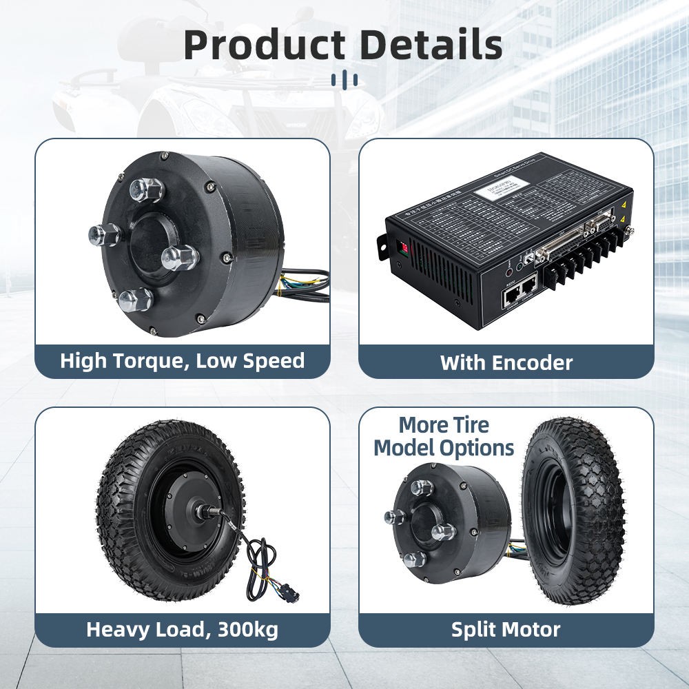 16 Inch 48V 800W 4096 Line Encoder Single Shaft Servo Hub Motor Kit