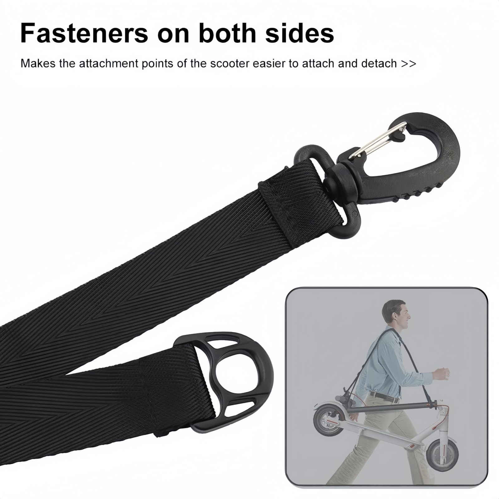Electric Scooter Shoulder Strap Adjustable Carrying Strap Non-Slip Shoulder P…
