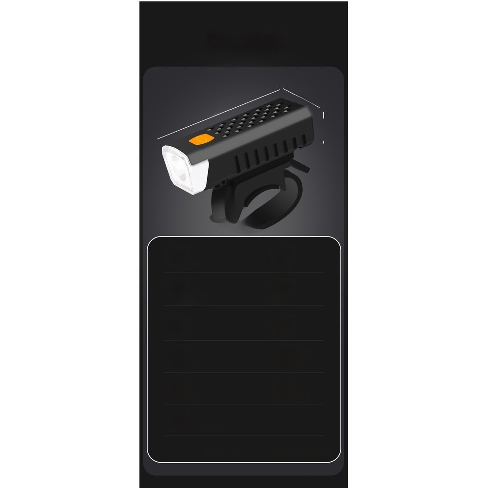 Rechargeable Front Light for Bicycle 100m Beam USB-C Quick Release Mount
