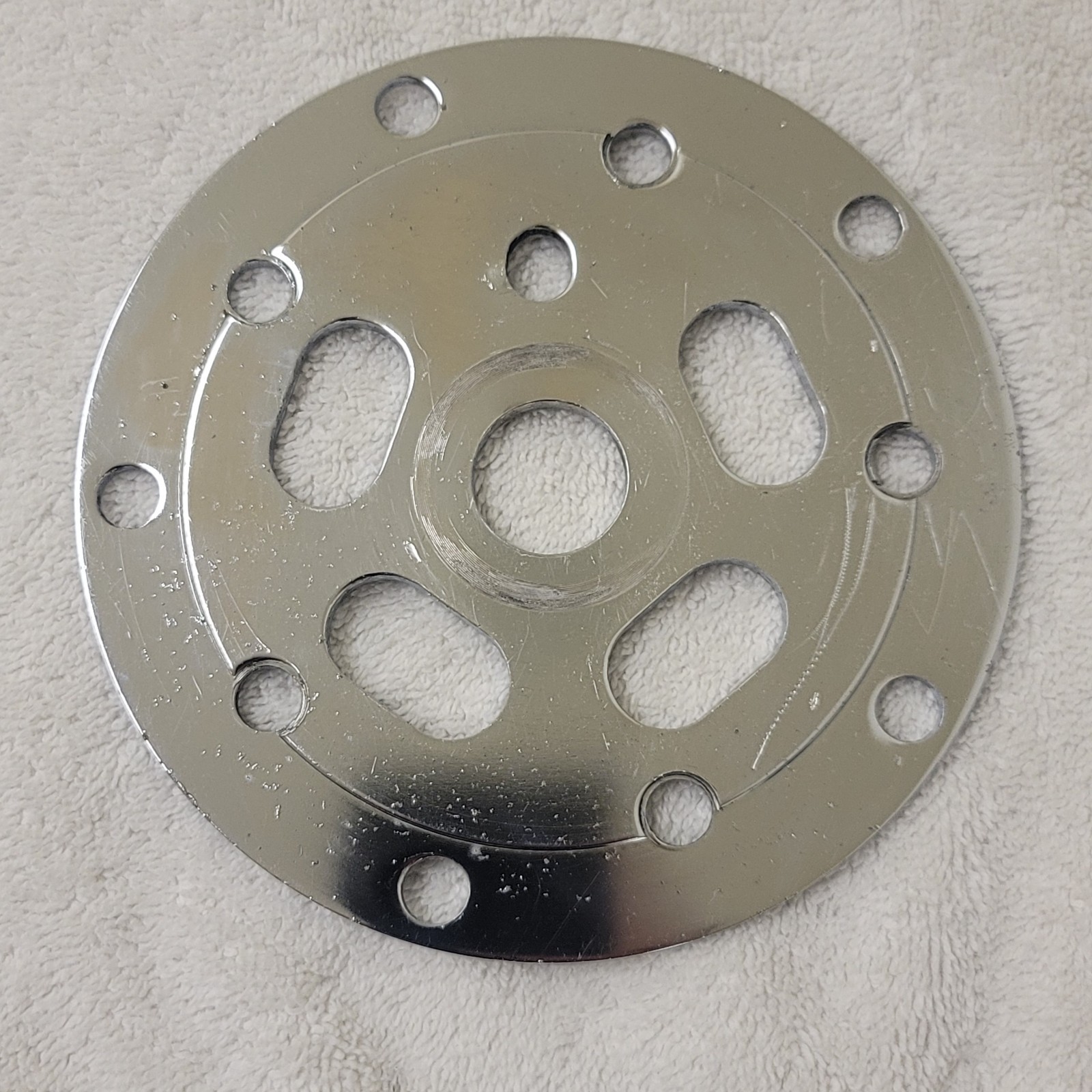 Tuf-Neck BMX Power Disc BMX Sprocket Plate Tiger Stamped USA Silver Metal 🔥🔥🔥