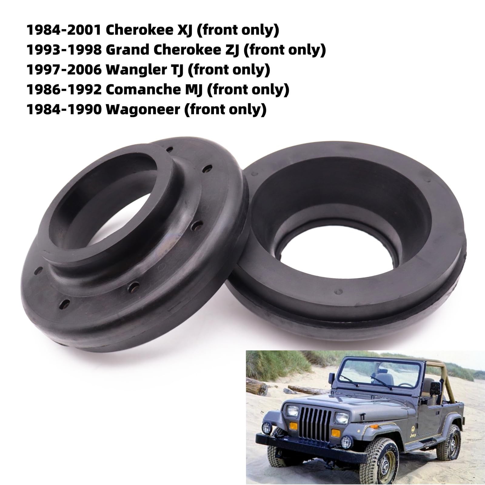 Front Upper Coil Spring Insulators, Coil Spring Isolators Compatible with 198…