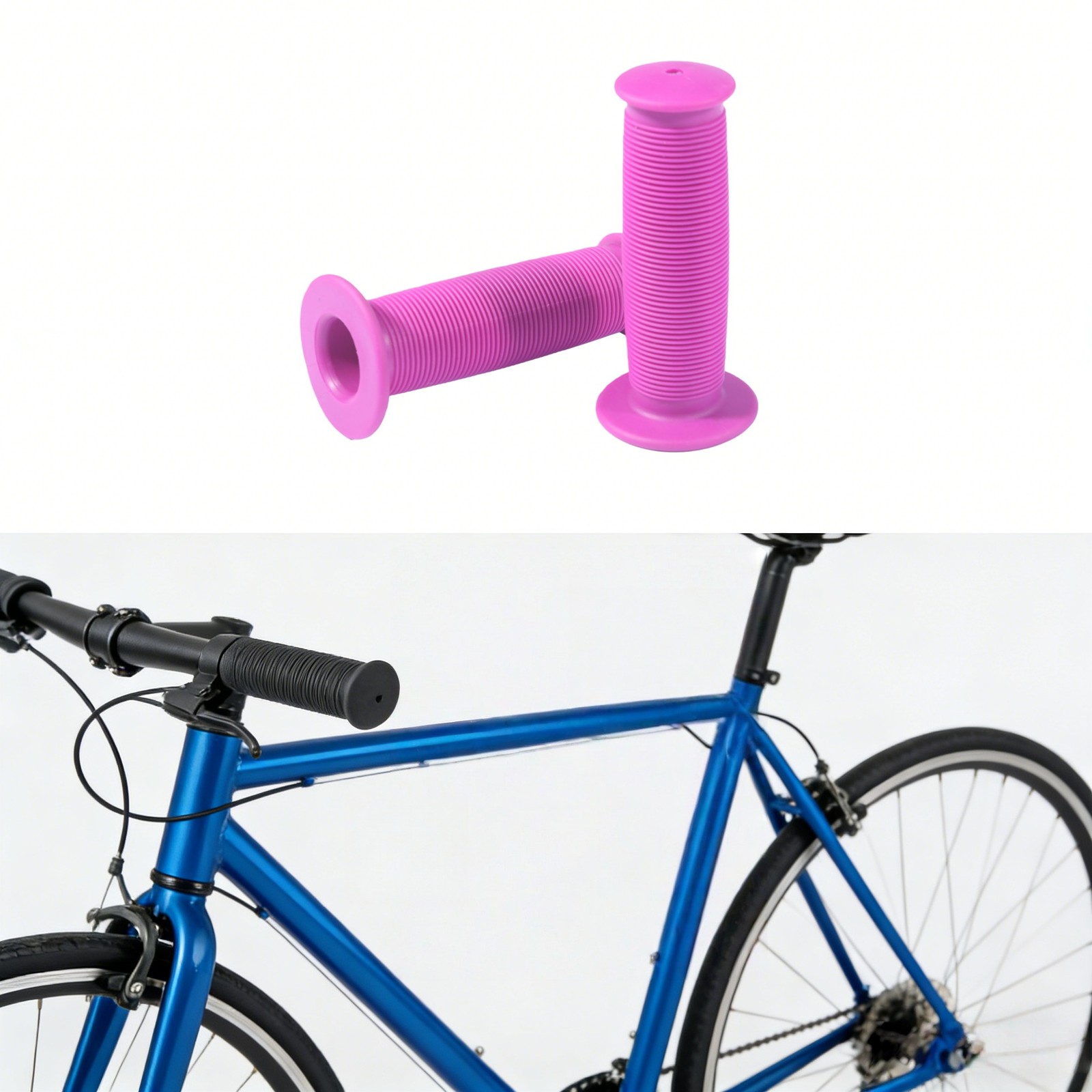 Motorcycle Bicycle Accessory Pink Soft Rubber Handlebar Cover