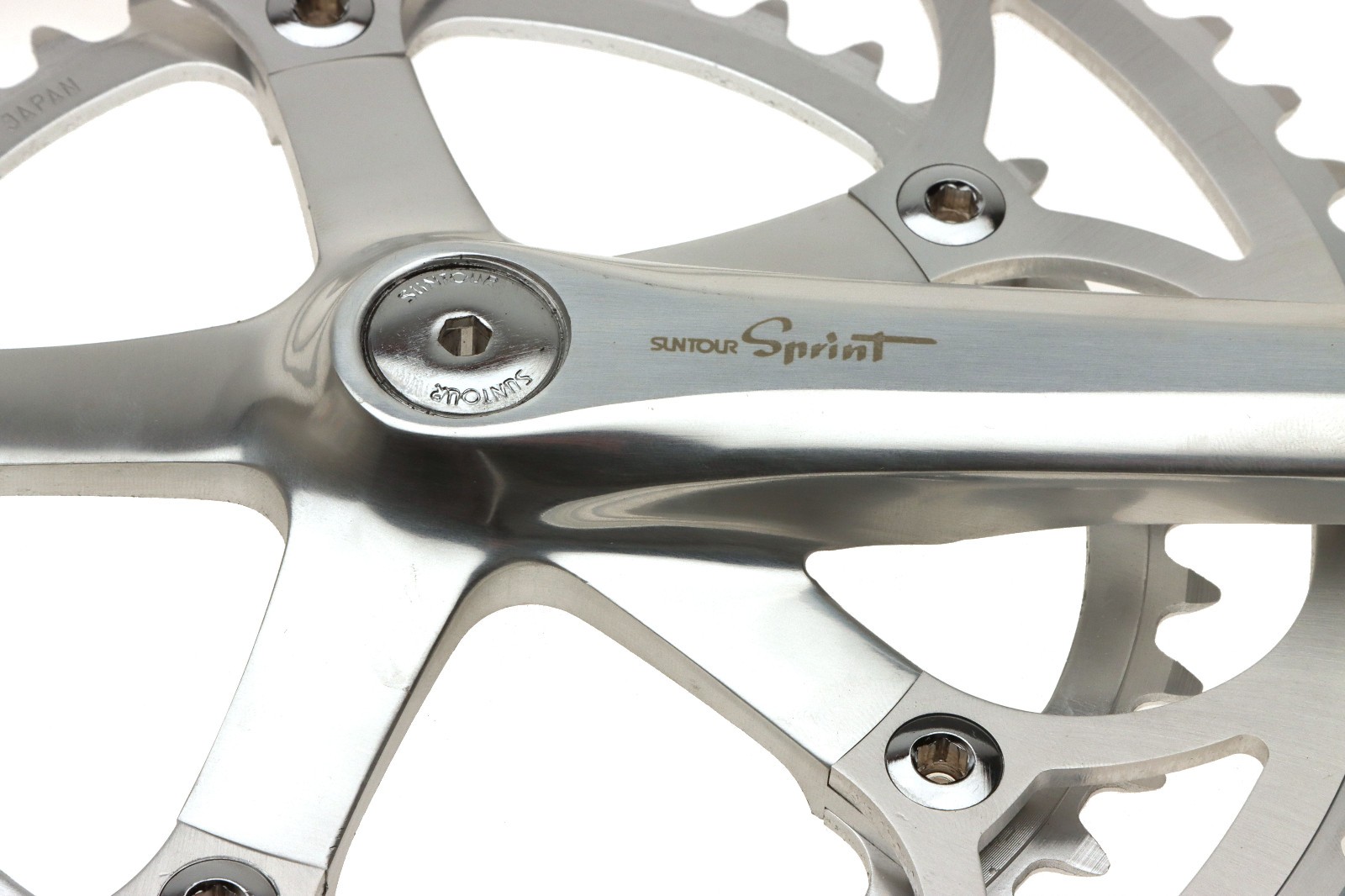 Sun Tour Sprint CW-7500 Road Cranks 7SPD 175mm 53/39 Silver NOS NEW