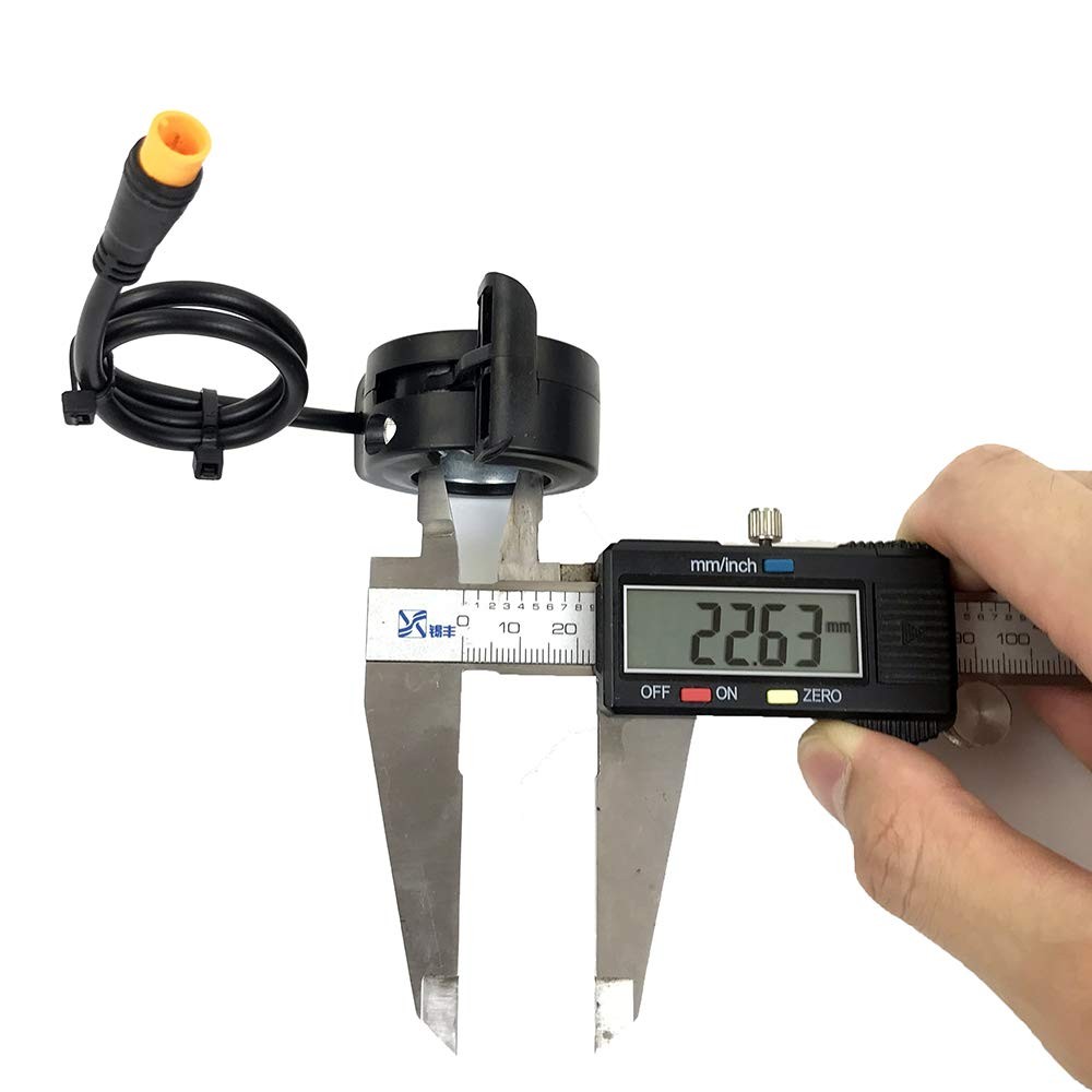 Schuck E-Bike Thumb Throttle 130X,Waterproof Accelerator,22.2mm/0.87in Handlebar
