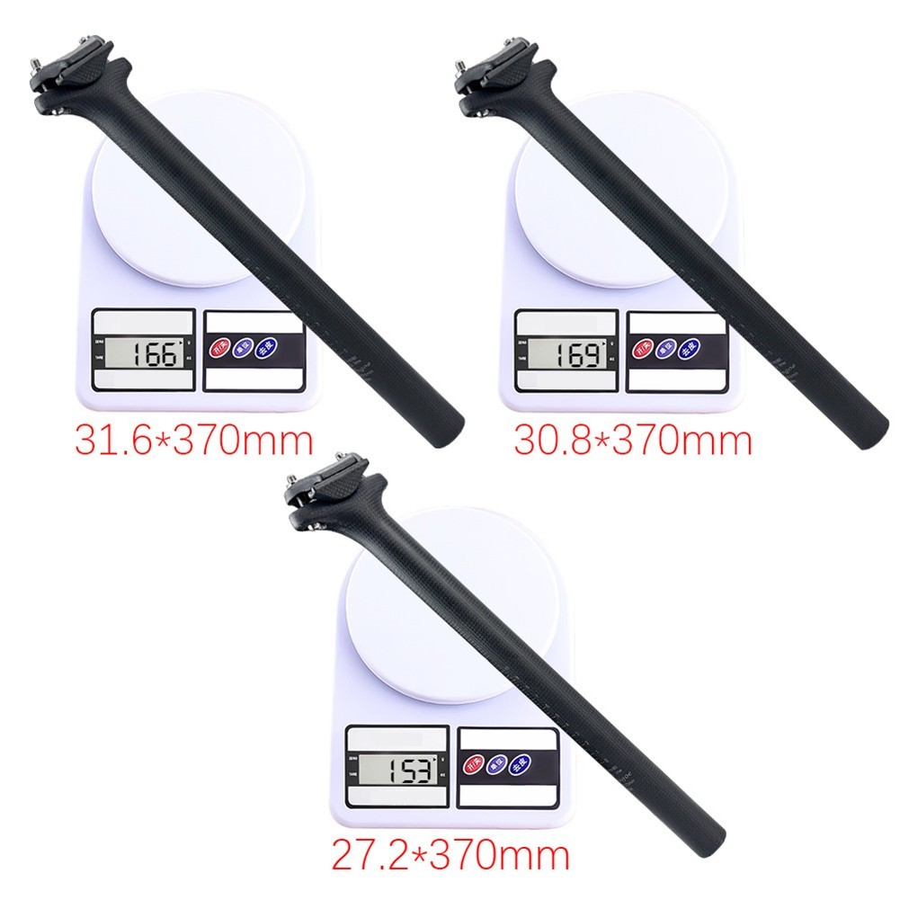 Carbon Fiber Bike Seatpost Lightweight 370mm 27 2mm 30 8mm 31 6mm for MTB
