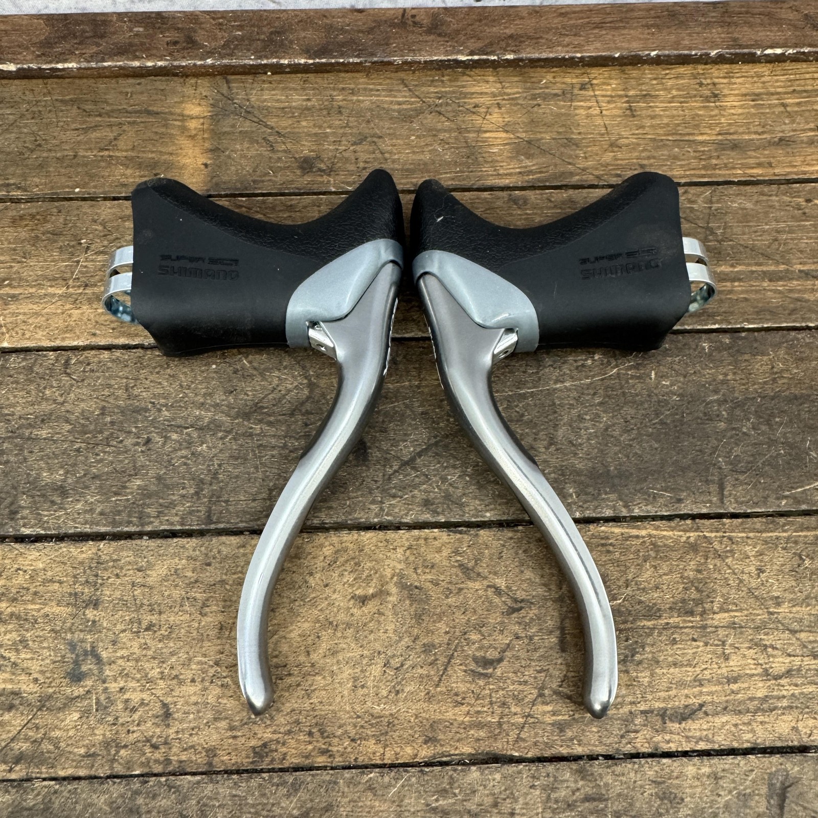 Vintage Shimano Exage 500EX BL-A500 Brake Levers NOS Hoods Pair Super SLR Grey
