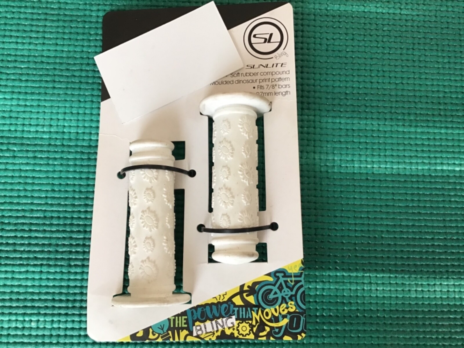 Sunlite Dinosaur Grips Grips Sunlt Comfort Dinosaur 97mm 🔥WHITE🔥Fits 7/8″ Bars
