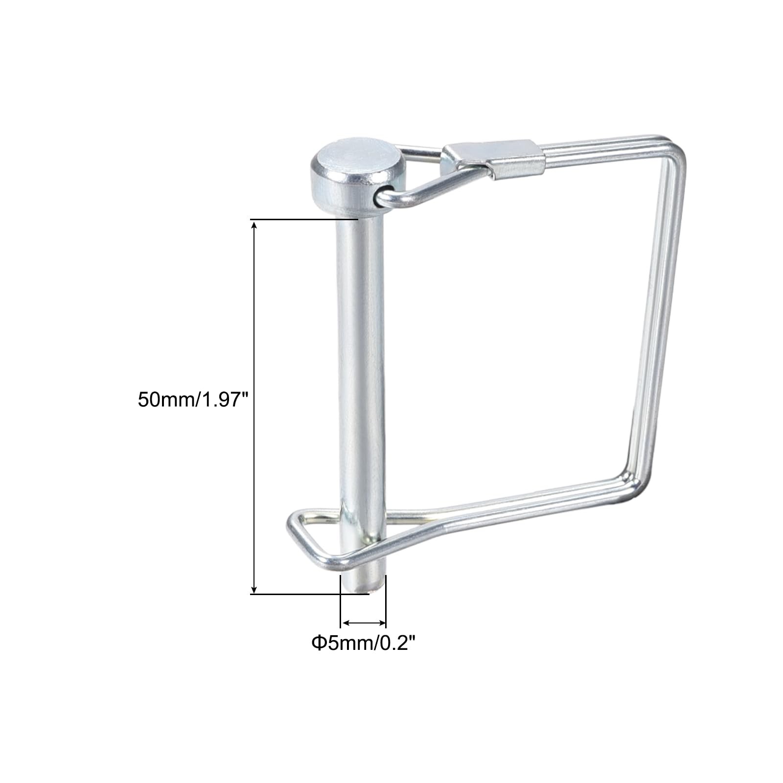 uxcell 2Pcs 3/16″ Dia Trailer Coupler Pin, 2″ Long 3/16″x2″, Silver