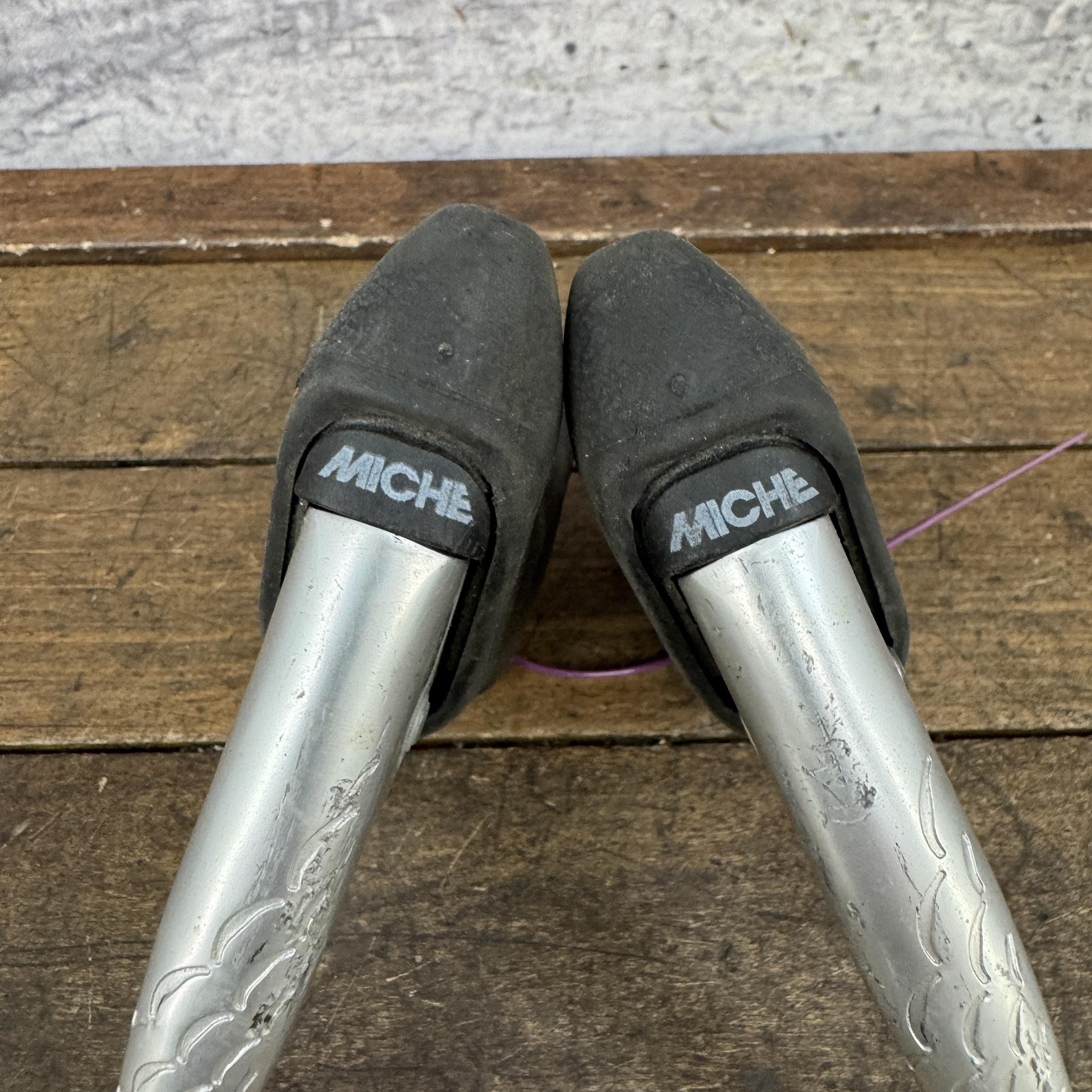 Vintage Miche Brake Levers Pair Aero 23.8mm Engraved Drop Bar Road Bike Italy