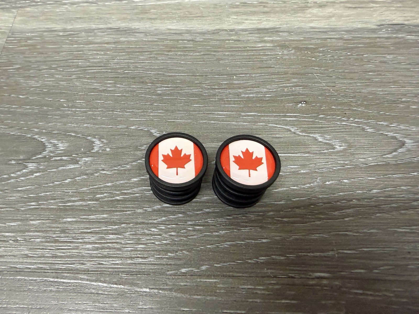 Canada Flag Bicycle Bike Handlebar Bar End Plugs Maple Leaf