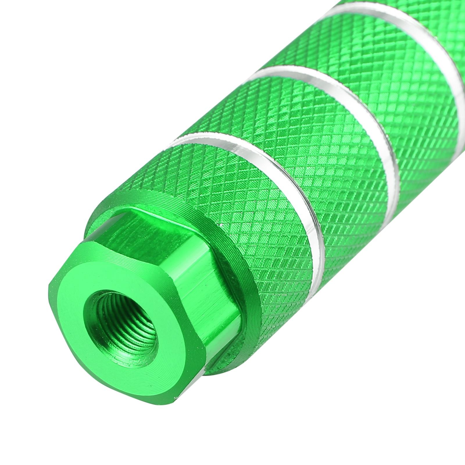 4pcs Aluminum Alloy Rear Foot Pegs Green for BMX MTB Bike Fit 3/8 inch Axles
