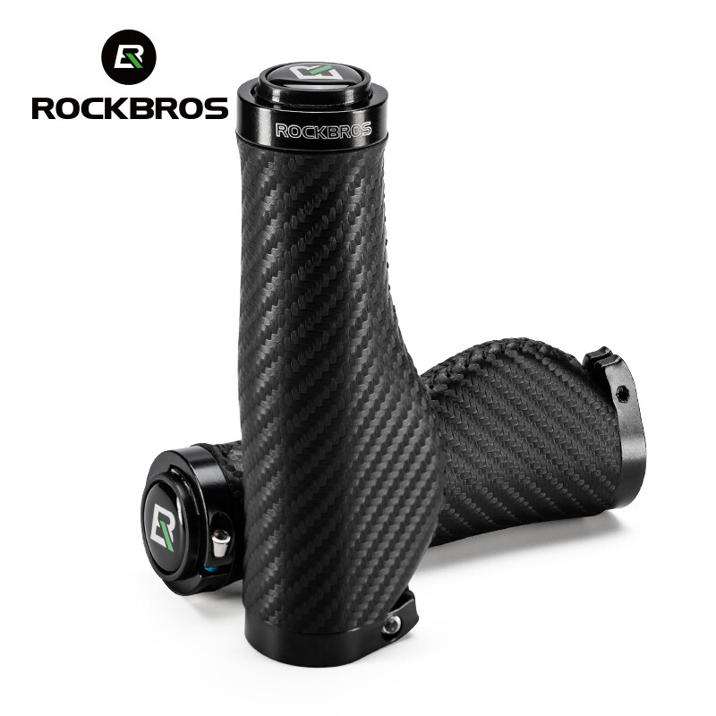 ROCKBROS Bike Handlebar Grips Leather Standard Ergonomic Waterproof Hand Grips
