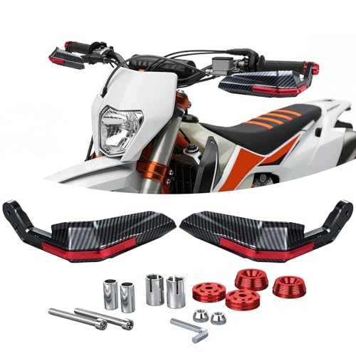 Dirt Bike Handguards, Aperture 0.66-0.83″ Motorcycle Handlebars Guards red