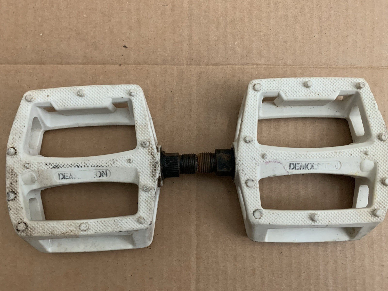 Demolition BMX 1ST GEN PC PEDALS white used. gt haro robinson dk sunday eastern.