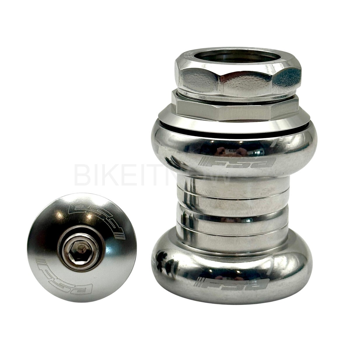 Fsa Duron X 1″ Threaded Headset Sealed Bearings 22.4/26.4mm Silver w/top cap