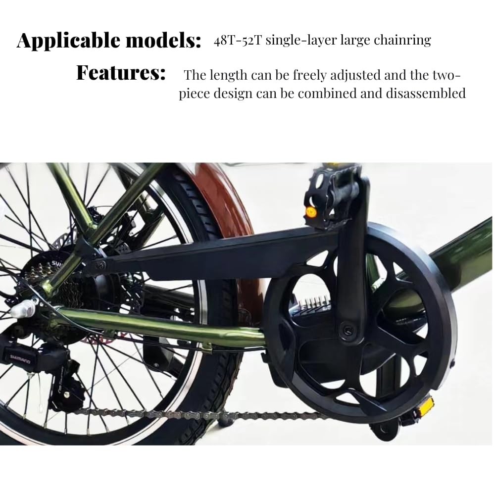 Quality Black Bicycle Chain Guard for 48T-52T – Easy Installation for All Cycles
