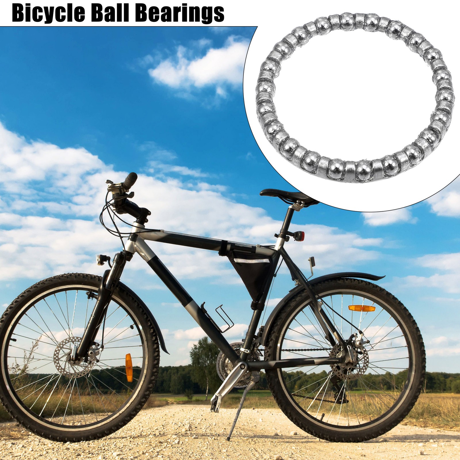 2pcs 3.97mm x 22 Balls Bearings Wheel Bearing Stop for Bicycle
