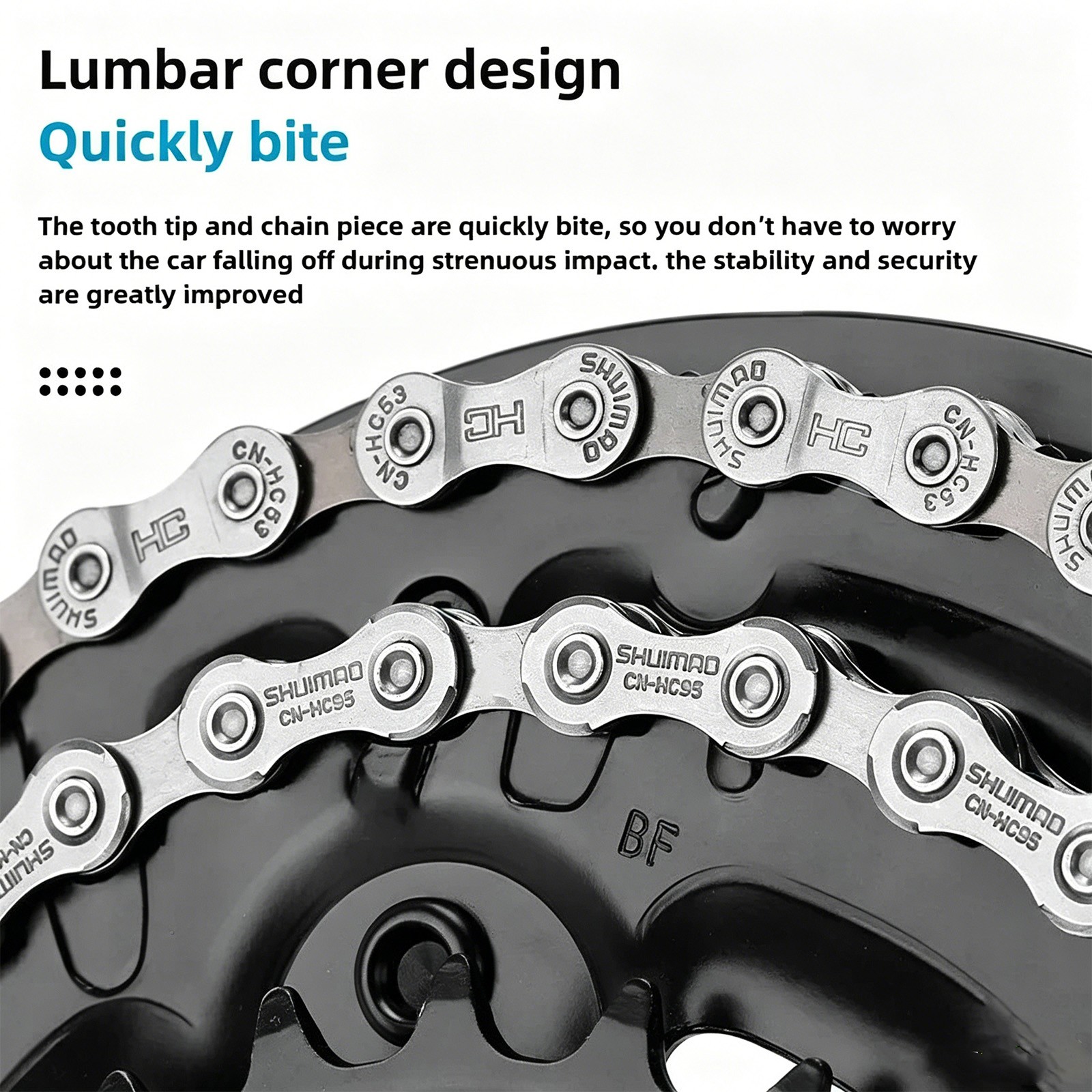 Shuimao CN-HC40 6/7/8-Speed 116 Link Chain for 18/21/24-Speed MTB/Road Bike