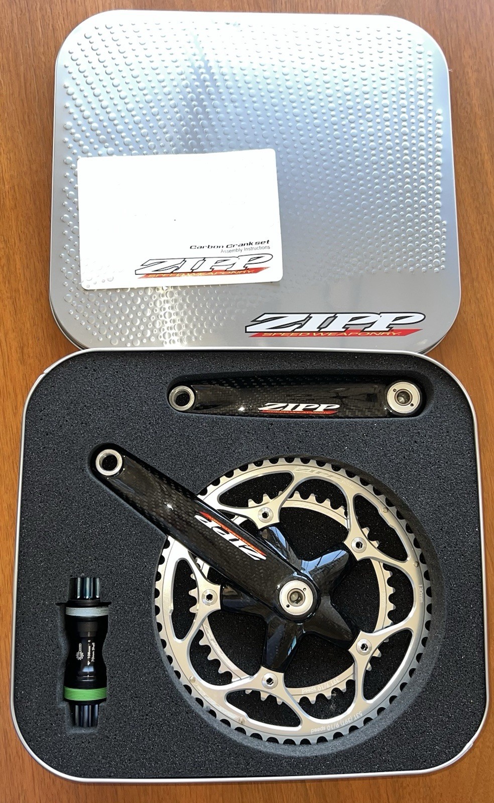 NEW! Rare Zipp 300 Carbon Crankset 53/39 175mm With 108mm ISIS Bottom Bracket
