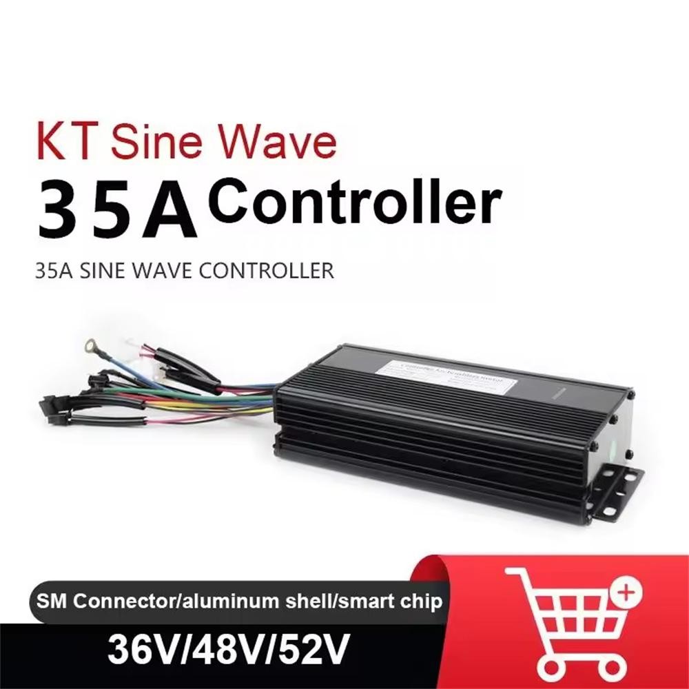 E-Bike 36V 48V 52V KT-35A Sine Wave Controller WP/SM Plug For 1500W Motor