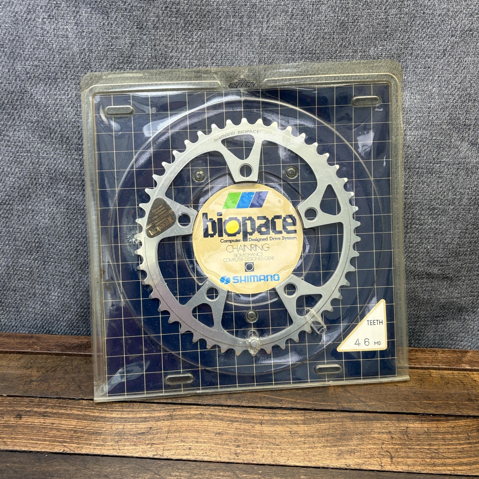 Vintage Shimano Biopace II 46T Chainring 110 BCD 5-Arm NOS Silver Japan 46 Tooth