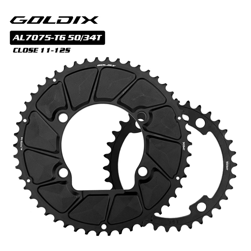 GOLDIX 110BCD 2X Double Chainring 9-12S Road Bike Chainring 7075 Aluminum Alloy