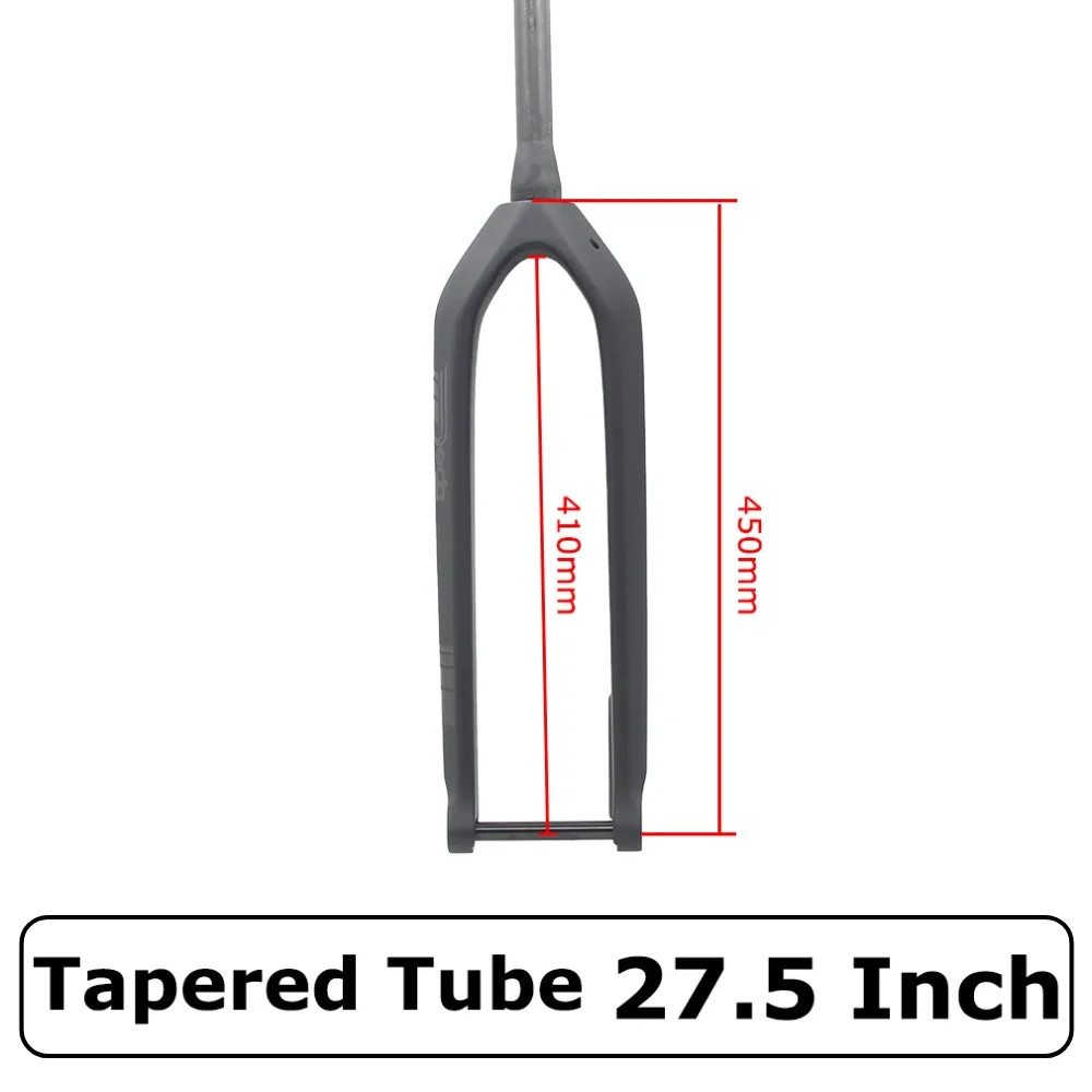 26 27.5 29ER Carbon MTB Fork 15*110mm Thru Axle Straight Tapered Tube Disc Brake