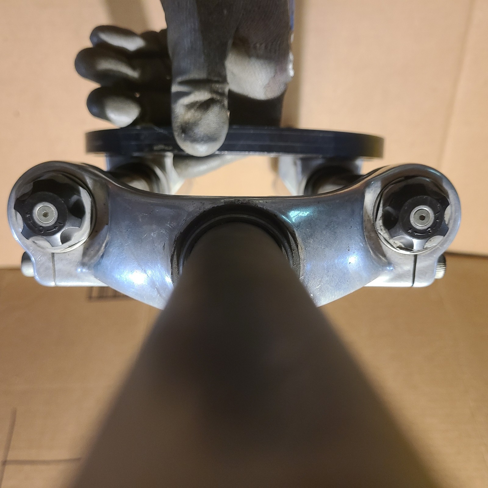 2000 Marzocchi Bomber Z3 QR20 26″ Suspension Fork Silver Italy, Blackspire Brace