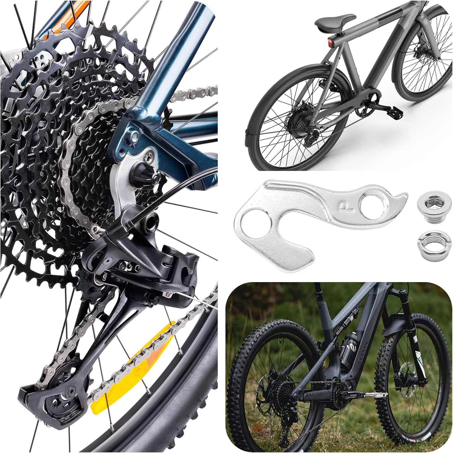 Universal Derailleur Hanger Replacement Part for Most Bicycle Models, Aluminum A