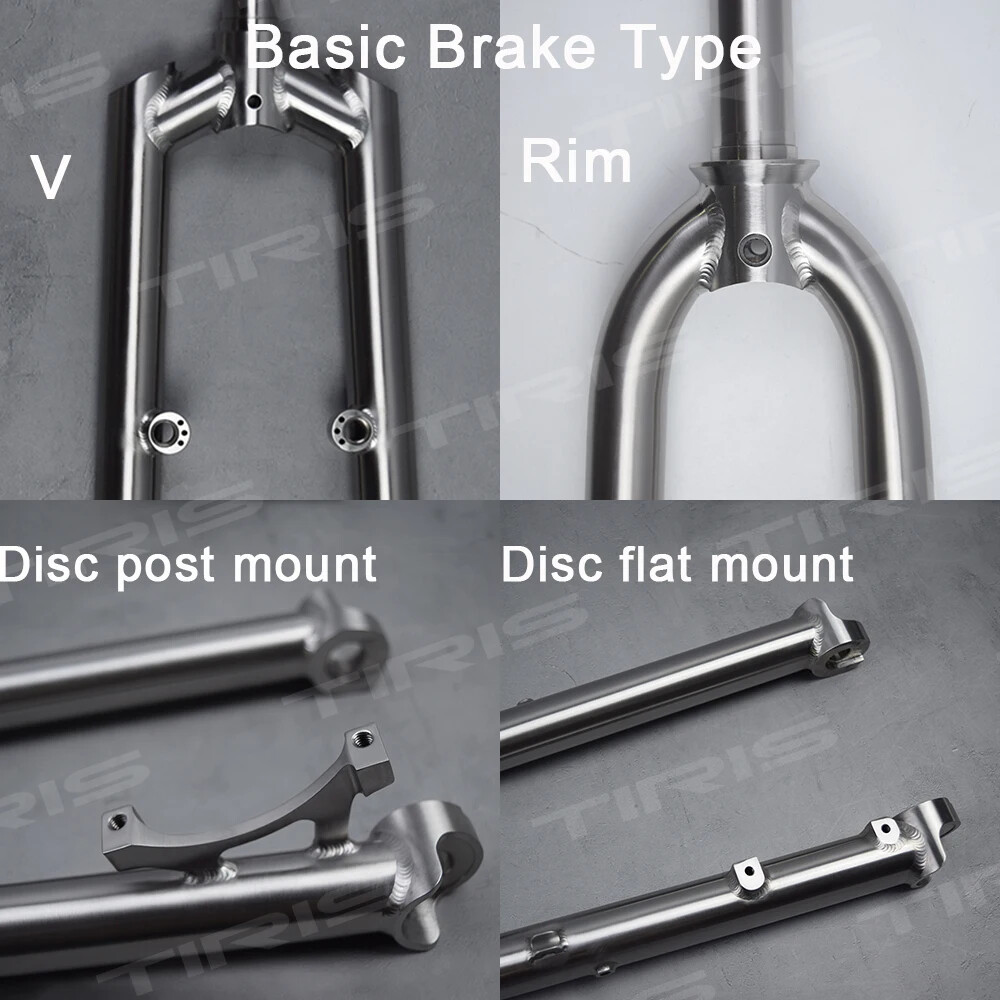TIRIS Titanium Road Bicycle Front Fork for Gravel Bike Parts Accessories