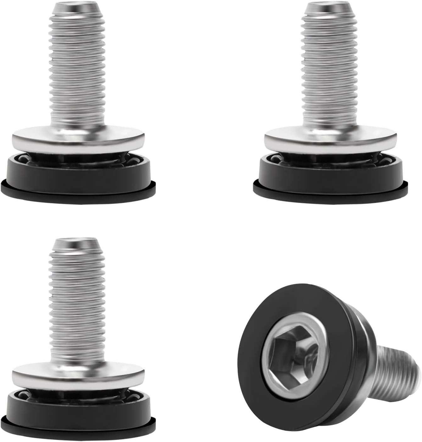 Bike Hex Crank Arm Fixing Bolts, Bolt 8mm, Medium, 4 Pcs