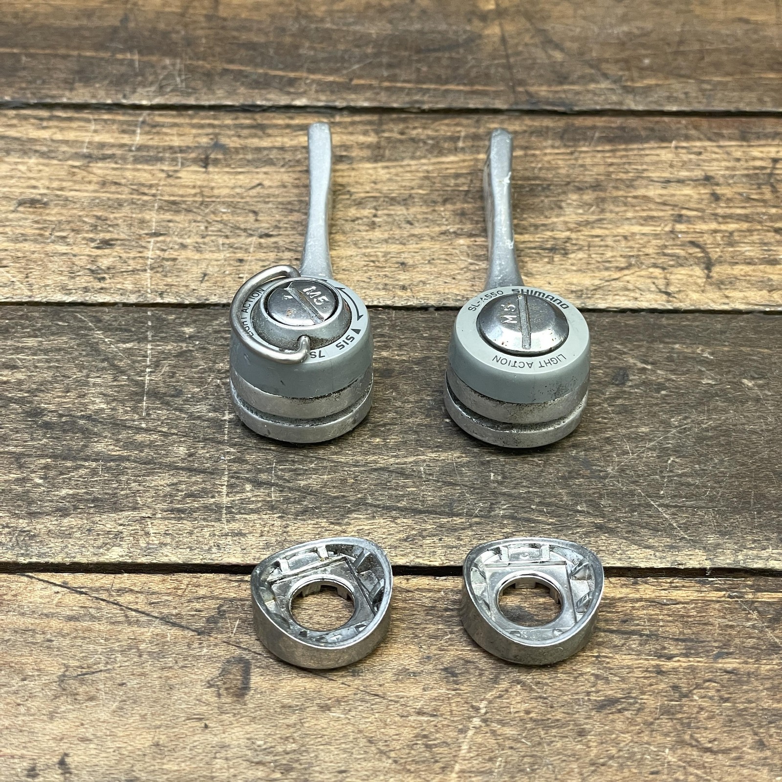 Vintage Shimano RX100 Shifters SL-A550 7s Down Tube Light Action SIS Index