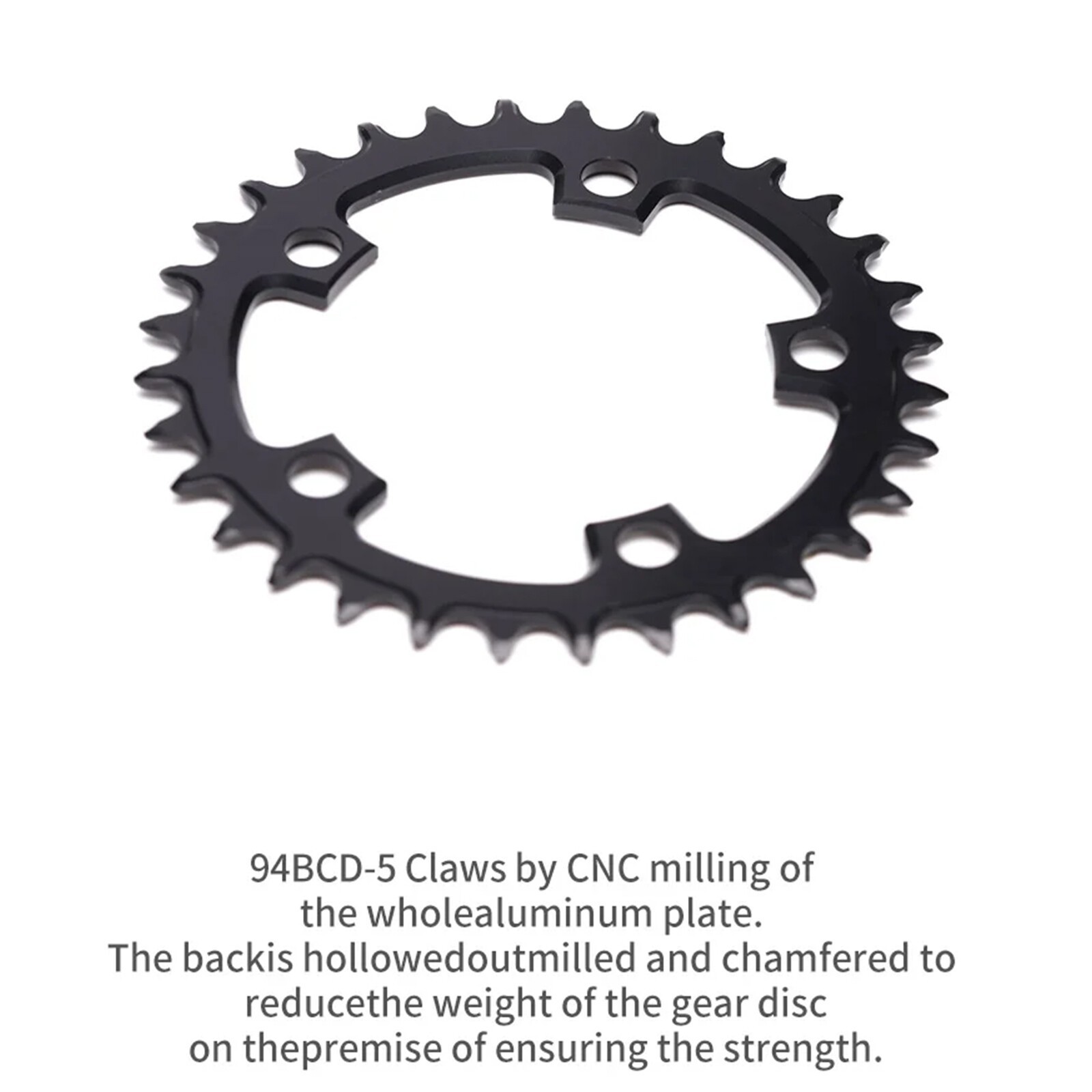 PASS QUEST 94 BCD 5Arm Bicycle Chain wheel ROUND Narrow Wide Chainring 32-36Tage