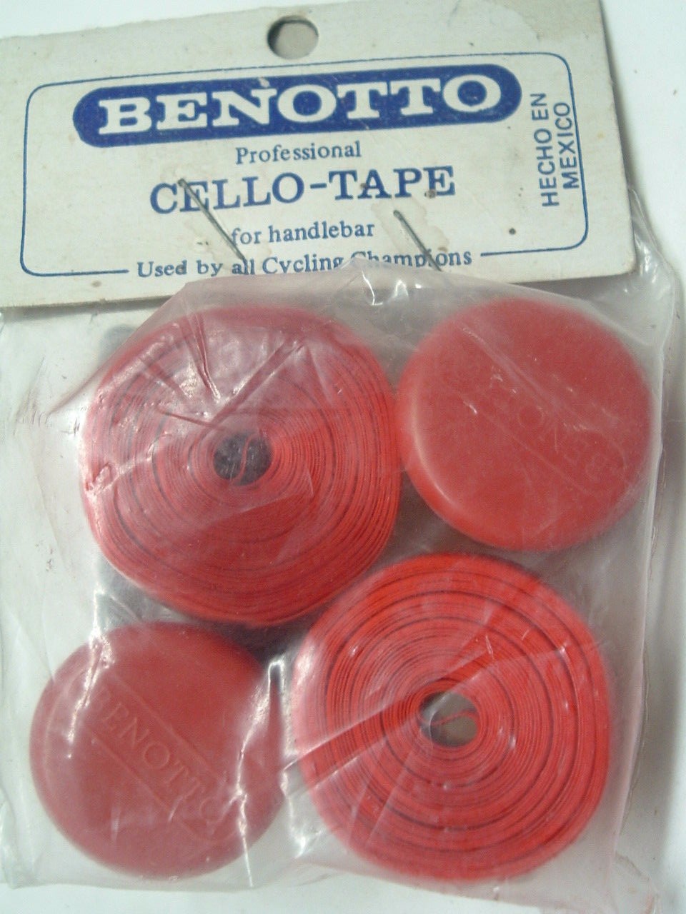 Benotto Red Smooth Cello Road Handlebar Tape NEW / NOS Vintage-One Pair- NIB