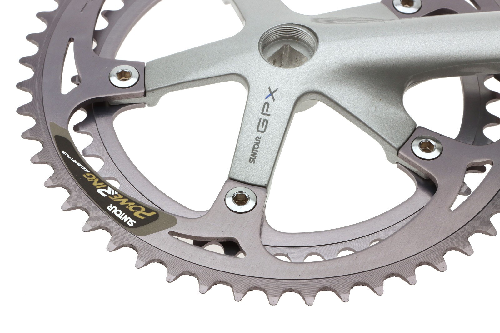 Sun Tour GPX CW-90 Crankset 8 Speed 172.5mm Silver 52/42 NOS NEW VINTAGE