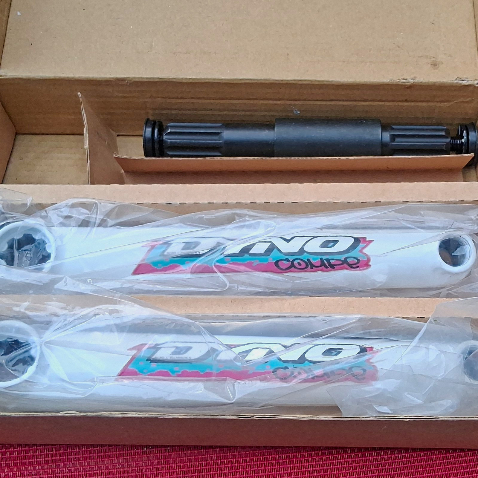 DYNO Comp BMX Crankset 175mm Chromoly White