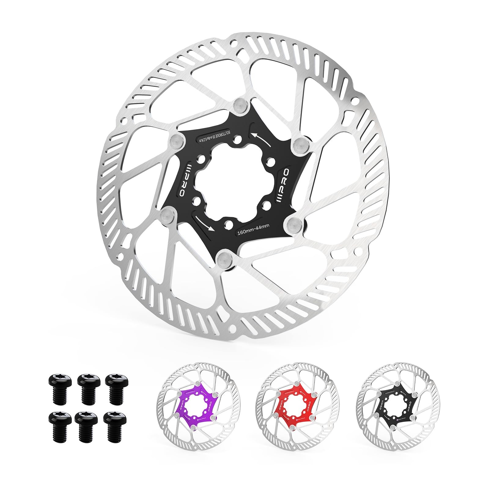 IIIPRO A2 140mm 160mm 180mm 203mm Floating Bike Disc Brake Rotor with 6 Bolts…