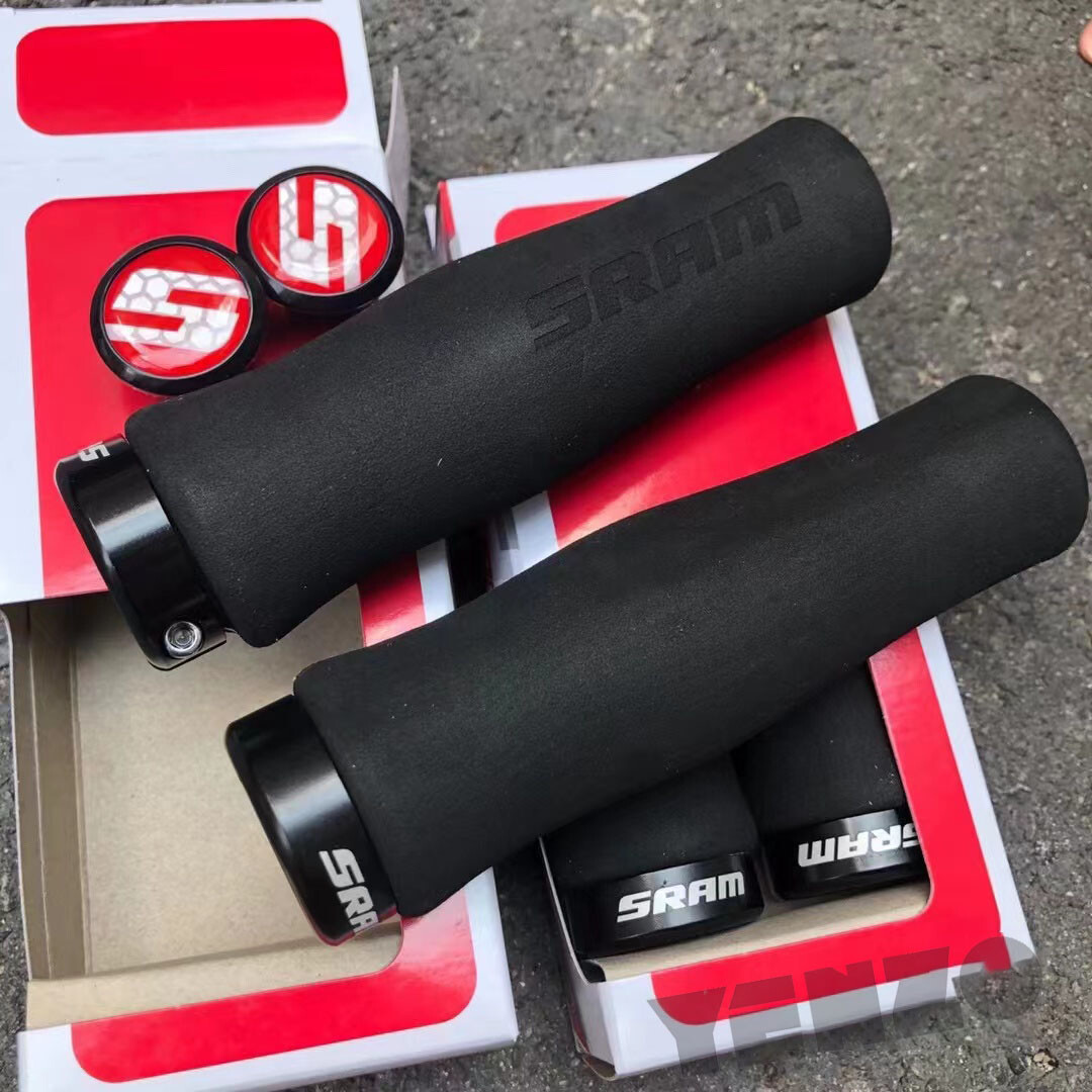 SRAM Lock On Bike Grips Ergonomic Contour Foam MTB XC Mountain Bike Scooter