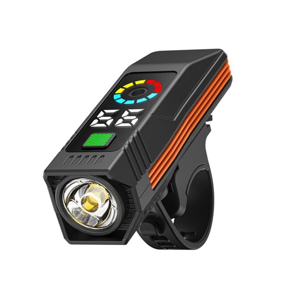 Cycling Front Light with Digital Screen Real Time Monitoring and Sound