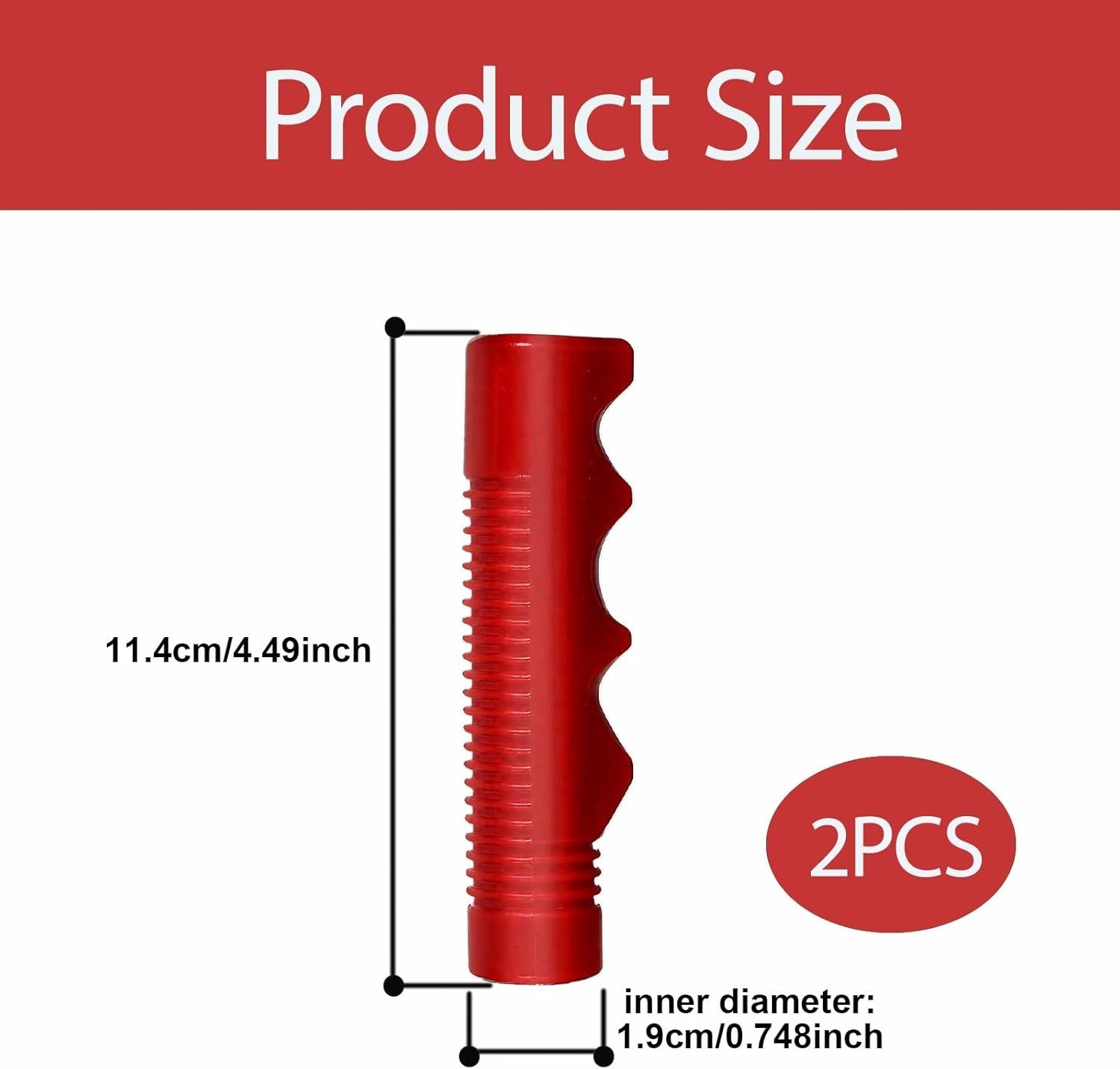 1 Pair Red 3/4 Inch Bike Handlebar Grips for Kids Tricycle Radio Flyer Parts