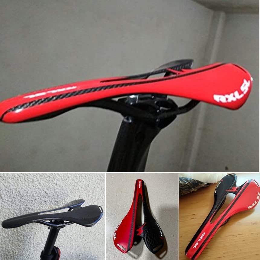 Red Carbon Fiber Bicycle Seat – Mens Womens