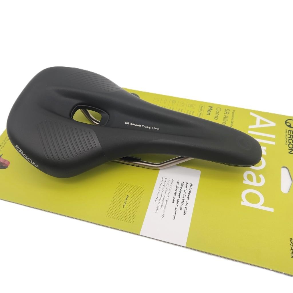 Ergon SR Allroad Comp Bicycle Saddle Small / Medium Men’s Black TiNox SL Rails